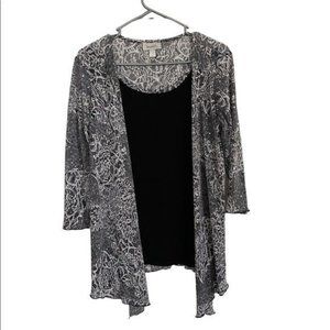 Dress Barn Top Small Black & White